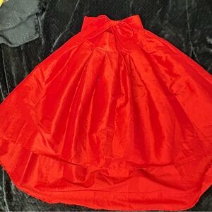 Haute Monde Vibrant Red A-Line Skirt/high low with tie bow at waist#Baddie#ebay